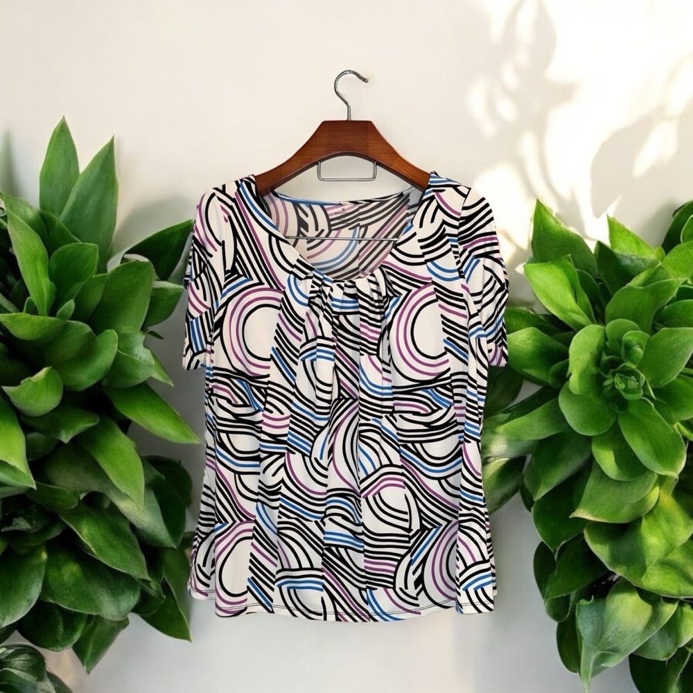 Worthington Abstract Patterned Plus Size Women's Top